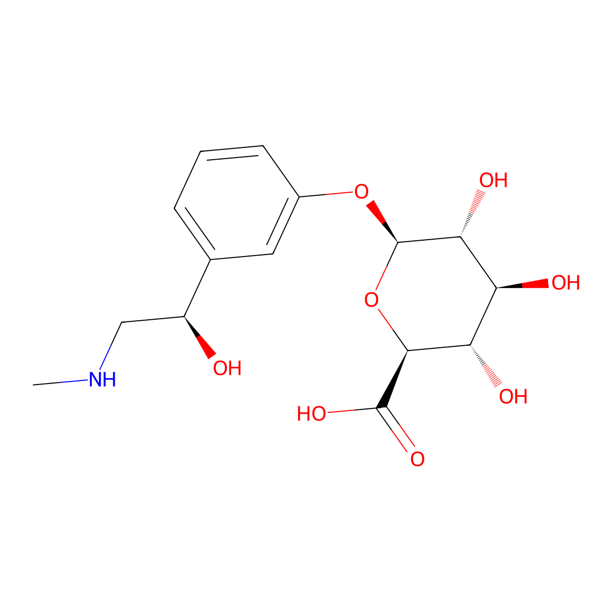 Phenylephrine Glucuronide molecular structure, CAS 2021255-73-0