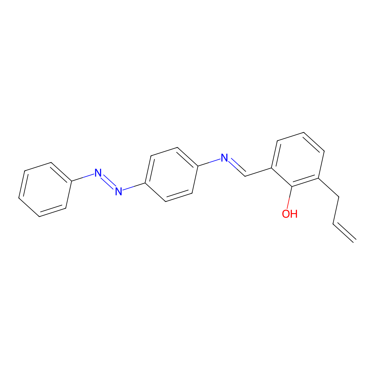 2-[(E)-({4-[(E)-phenyldiazenyl]phenyl}imino)methyl]-6-(prop-2-en-1-yl)phenol molecular structure, CAS 202130-80-1