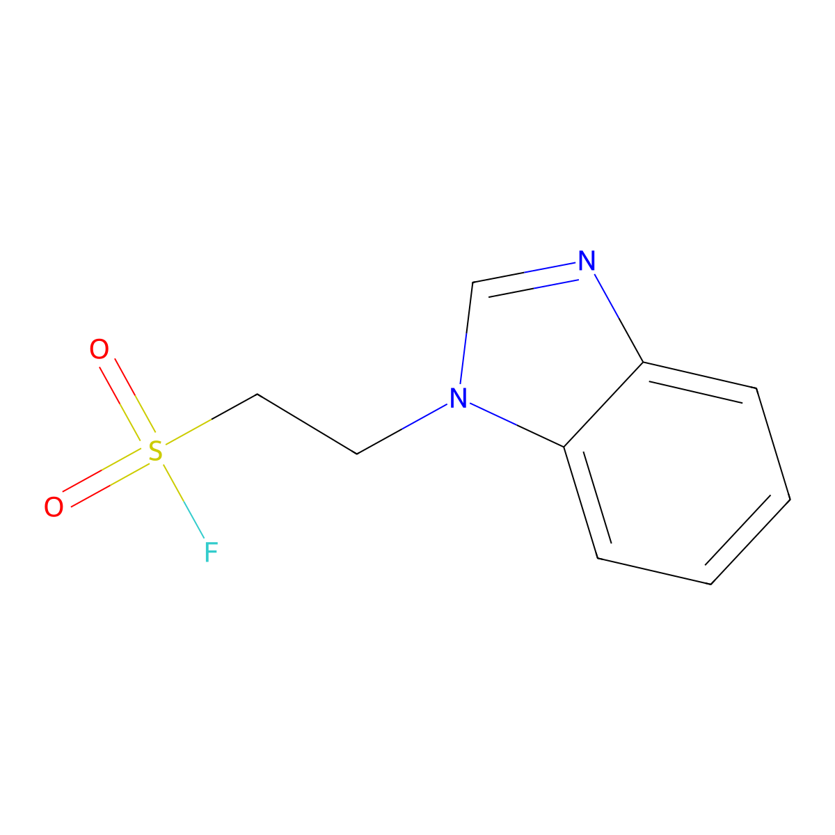 2-(1H-1,3-benzodiazol-1-yl)ethane-1-sulfonyl fluoride molecular structure, CAS 202131-20-2