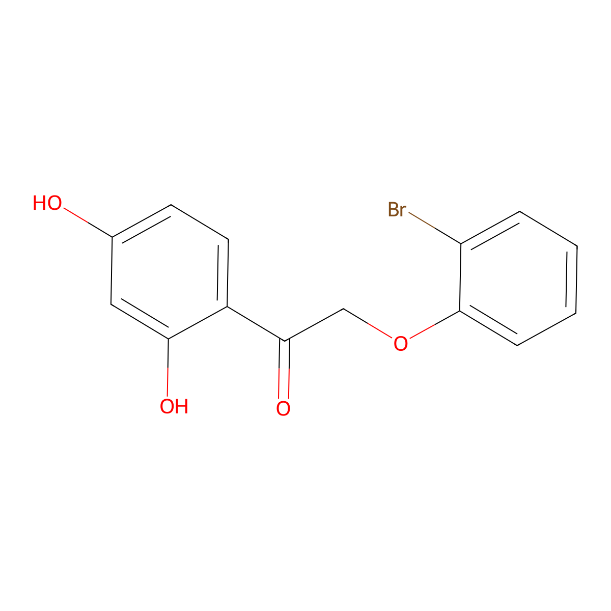 2-(2-Bromophenoxy)-1-(2,4-dihydroxyphenyl)ethanone molecular structure, CAS 202131-29-1
