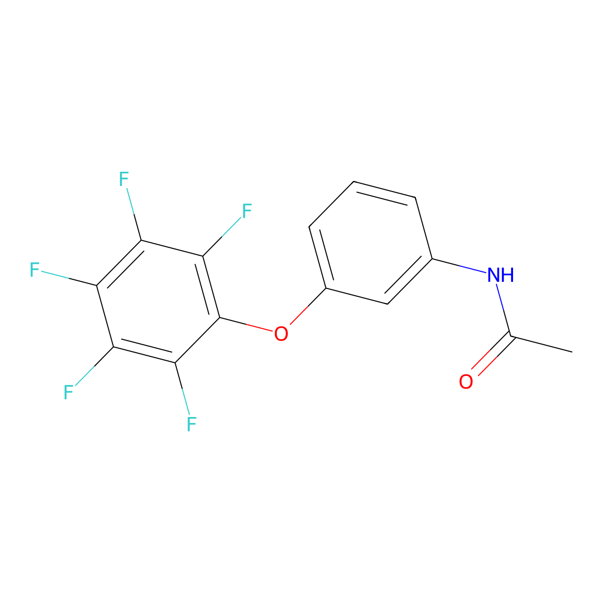 N-[3-(2,3,4,5,6-pentafluorophenoxy)phenyl]acetamide molecular structure, CAS 202131-33-7
