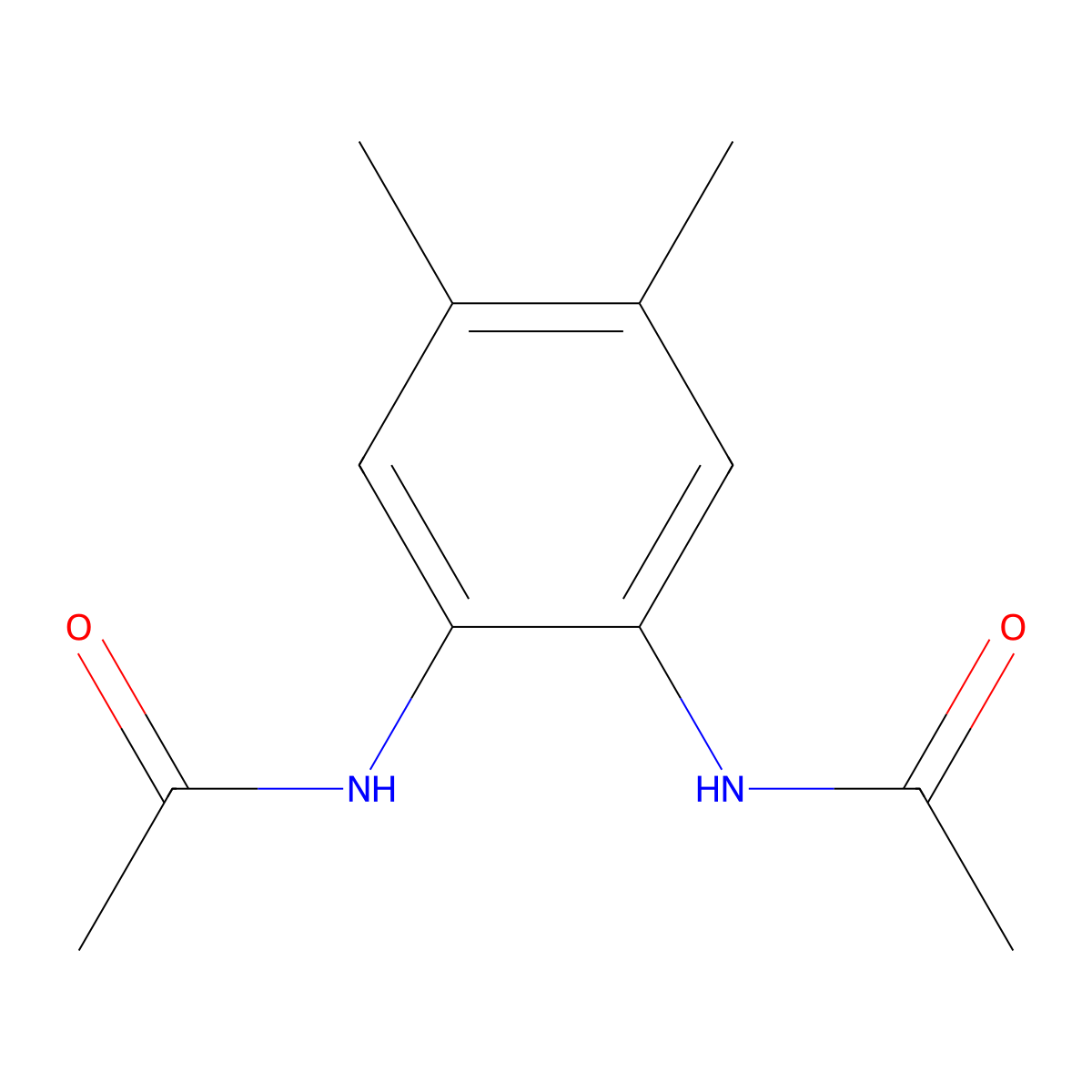 N-(2-acetamido-4,5-dimethylphenyl)acetamide molecular structure, CAS 202131-86-0