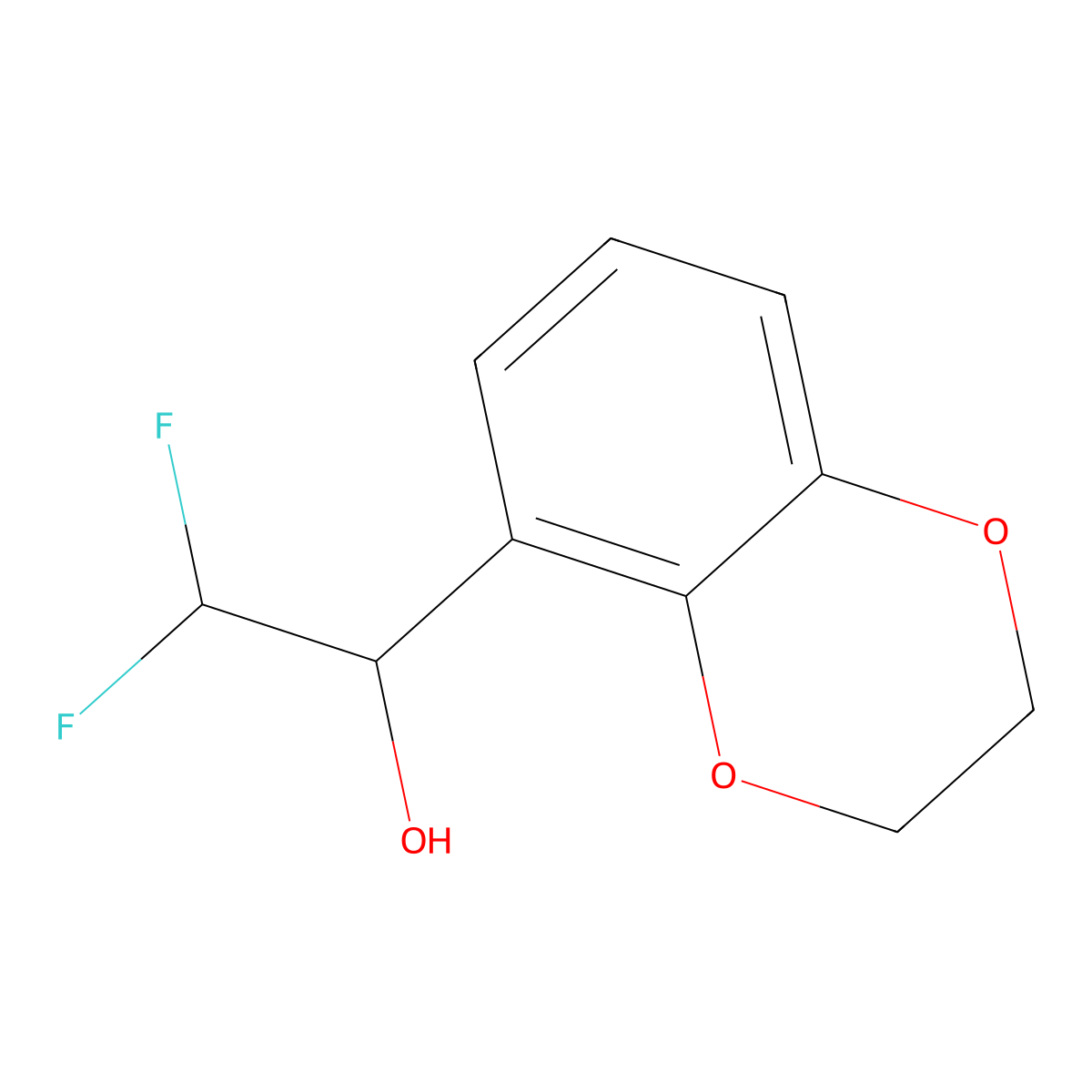 1-(2,3-Dihydro-1,4-benzodioxin-5-yl)-2,2-difluoroethan-1-ol molecular structure, CAS 2021310-90-5