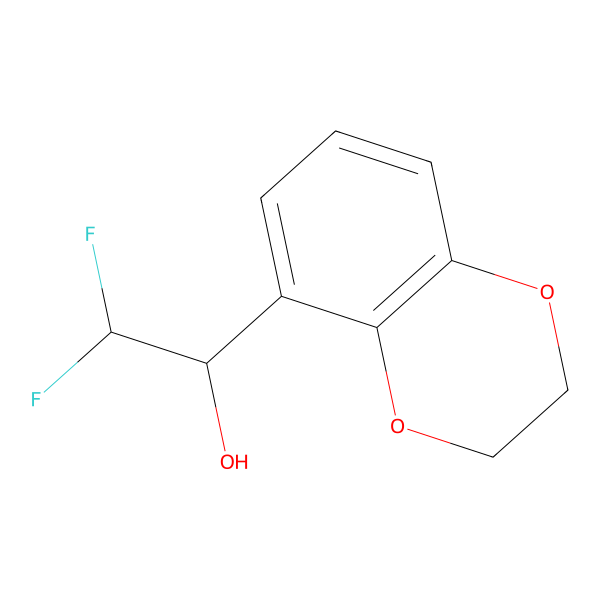 1-(2,3-Dihydro-1,4-benzodioxin-5-yl)-2,2-difluoroethan-1-ol molecular structure, CAS 2021310-90-5