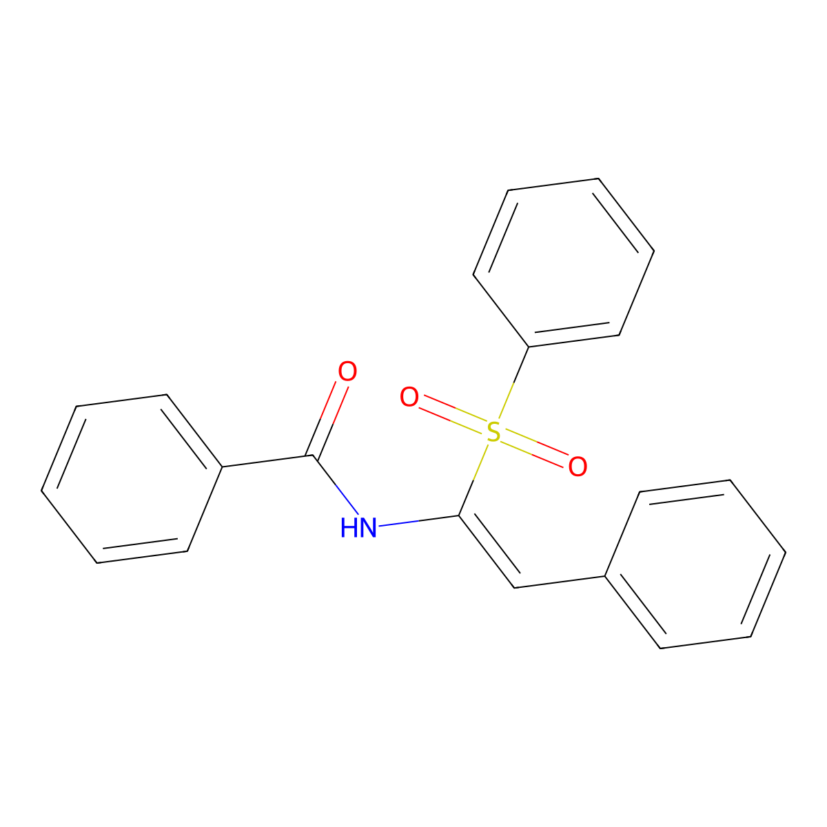 N-[1-(benzenesulfonyl)-2-phenylethenyl]benzamide molecular structure, CAS 202132-26-1