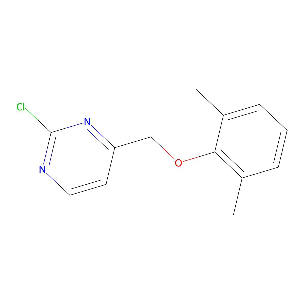 2-Chloro-4-((2,6-dimethylphenoxy)methyl)pyrimidine molecular structure, CAS 2021343-98-4
