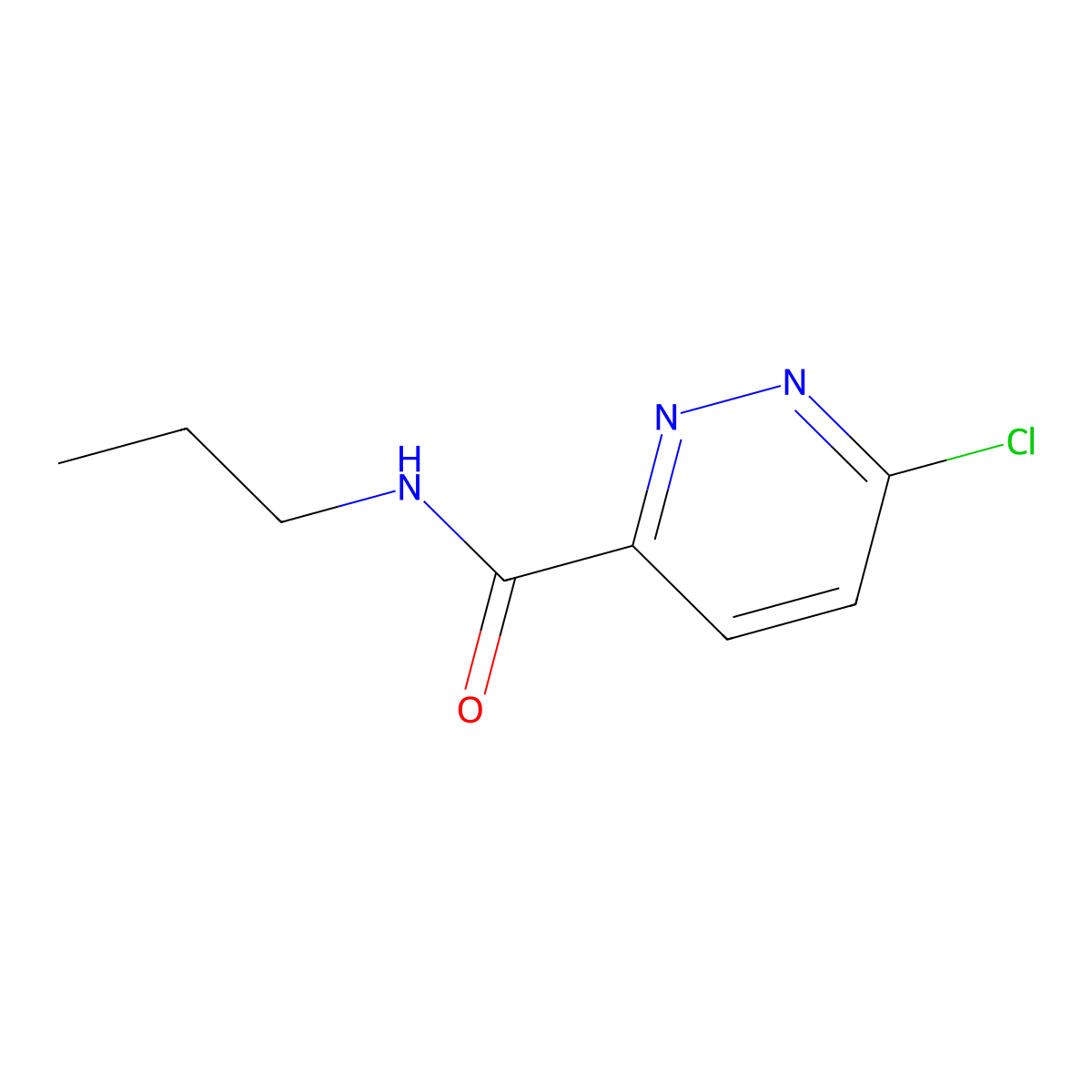 6-chloro-N-propylpyridazine-3-carboxamide molecular structure, CAS 202135-76-0