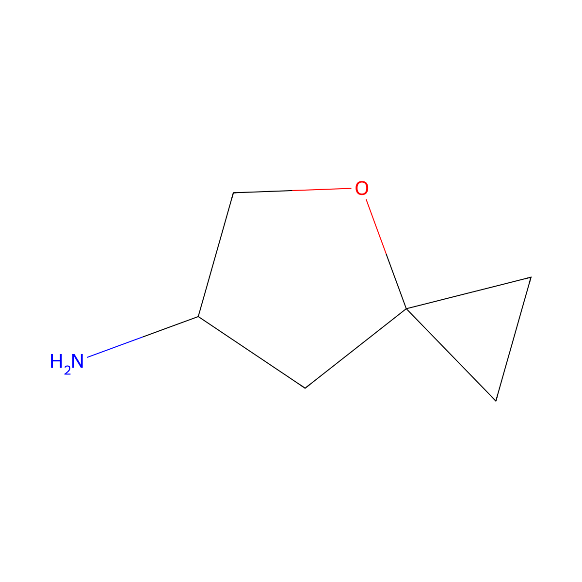 4-Oxaspiro(2.4)heptan-6-amine molecular structure, CAS 2021398-66-1