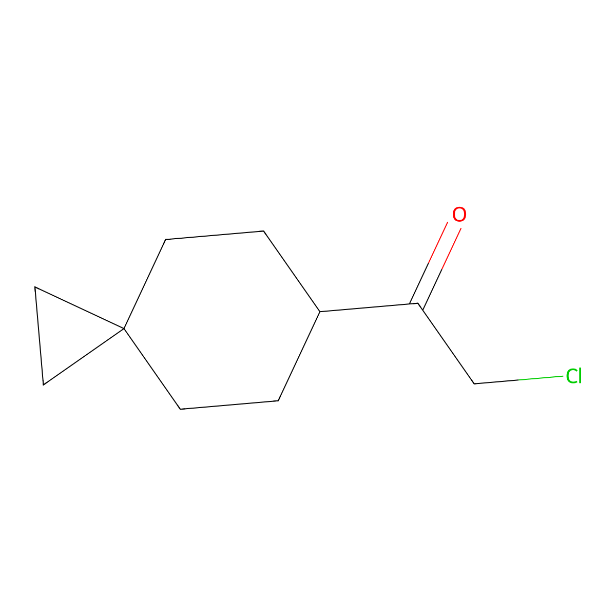 2-Chloro-1-(spiro(2.5)octan-6-yl)ethan-1-one molecular structure, CAS 2021455-69-4