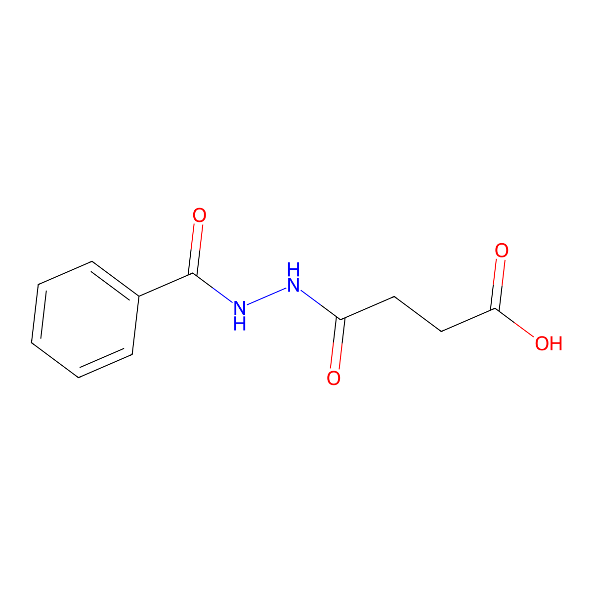 Butanedioic acid, mono(2-benzoylhydrazide) molecular structure, CAS 20215-79-6