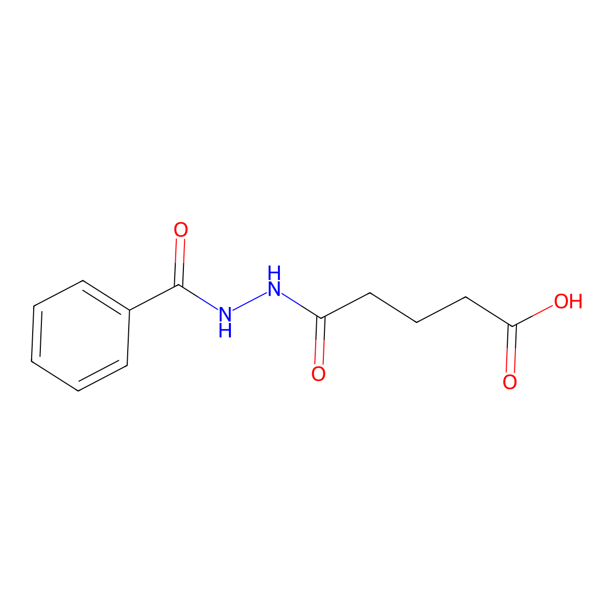 5-(2-Benzoylhydrazinyl)-5-oxopentanoic acid molecular structure, CAS 20215-80-9