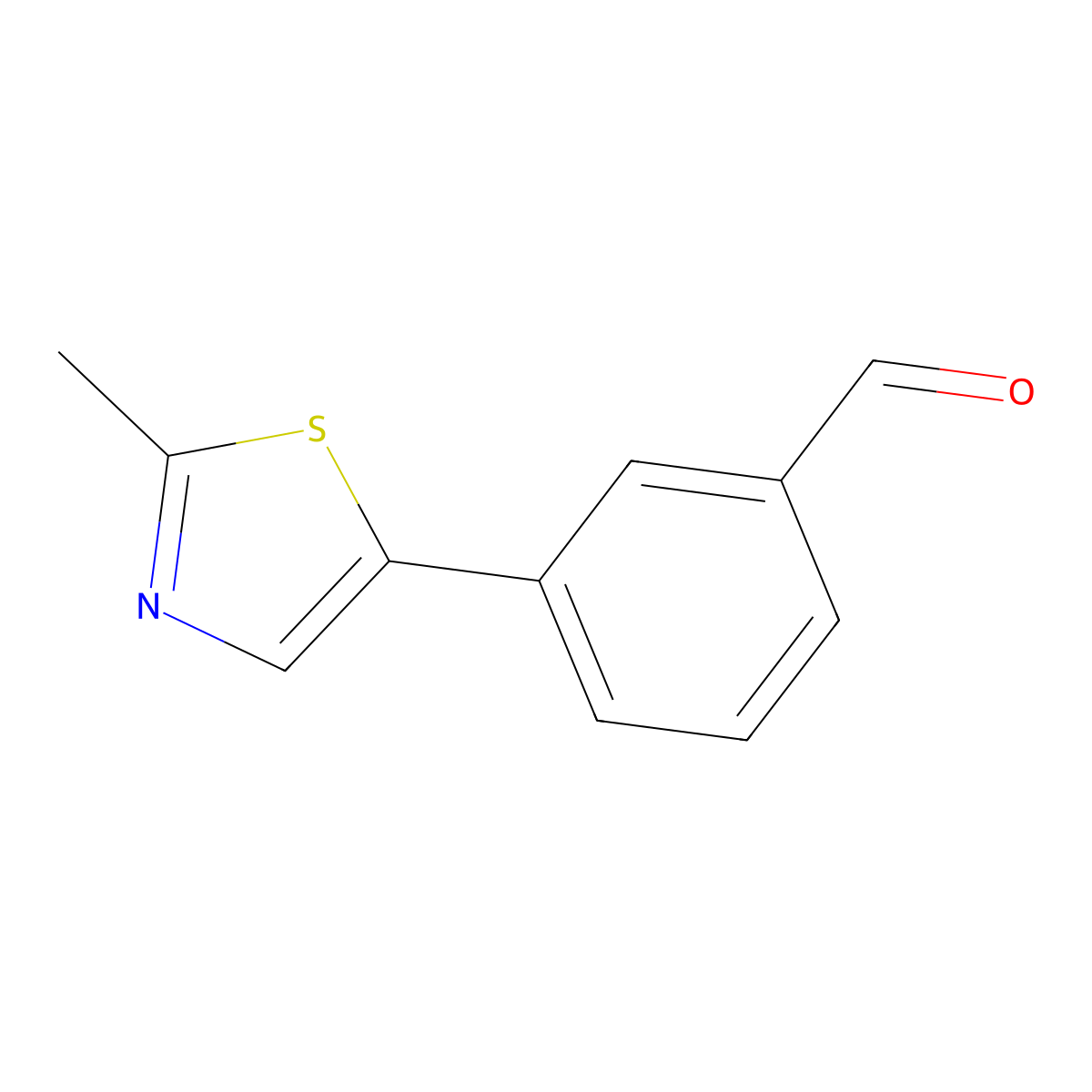3-(2-Methyl-1,3-thiazol-5-yl)benzaldehyde molecular structure, CAS 2021508-62-1