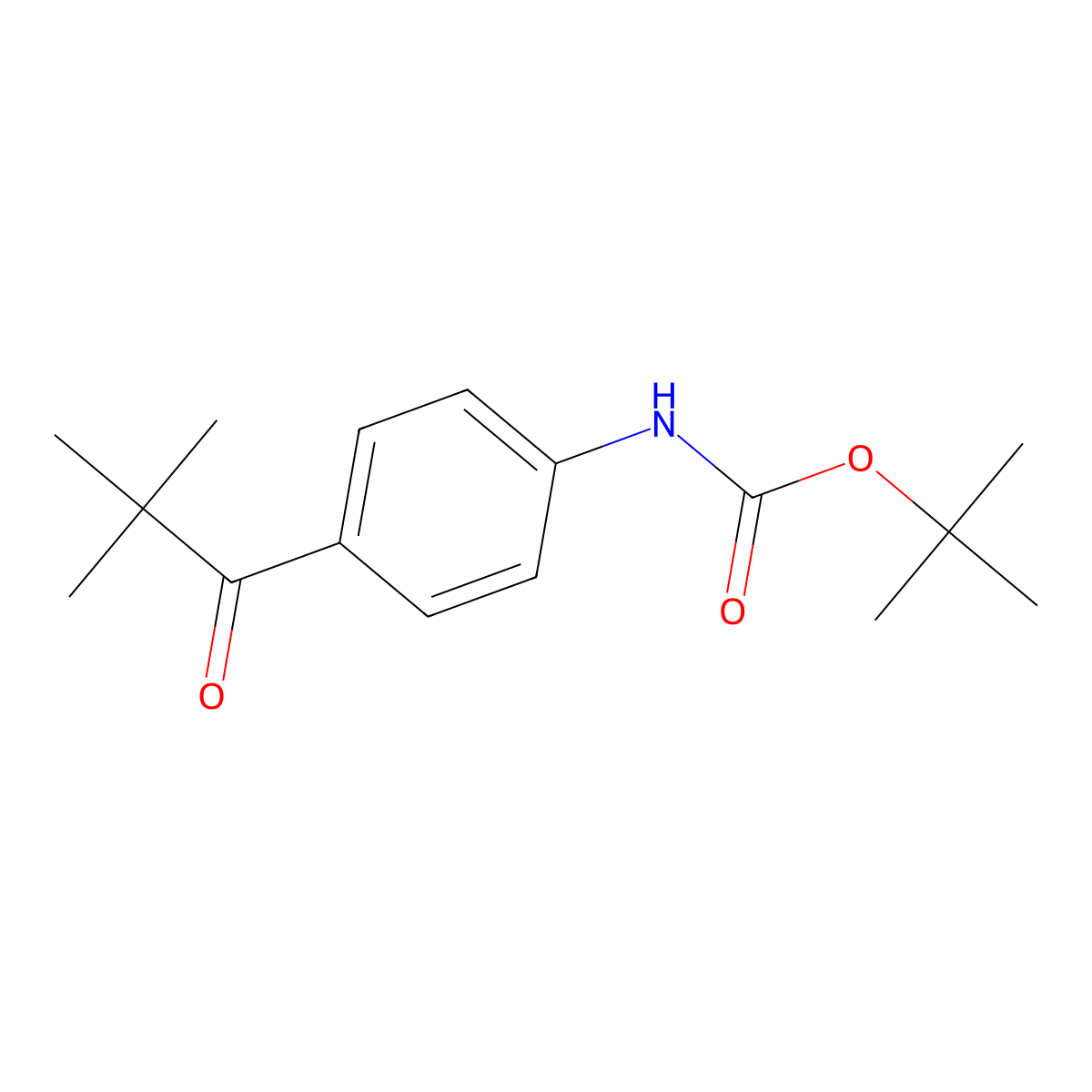 tert-butyl N-[4-(2,2-dimethylpropanoyl)phenyl]carbamate molecular structure, CAS 2021588-50-9