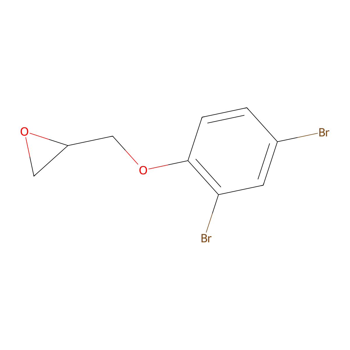 2,4-Dibromophenyl glycidyl ether molecular structure, CAS 20217-01-0