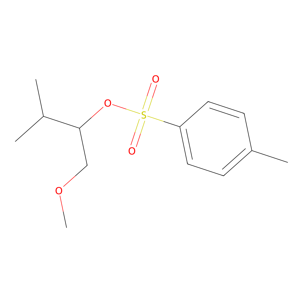 1-Methoxy-3-methylbutan-2-yl 4-methylbenzene-1-sulfonate molecular structure, CAS 2021706-06-7