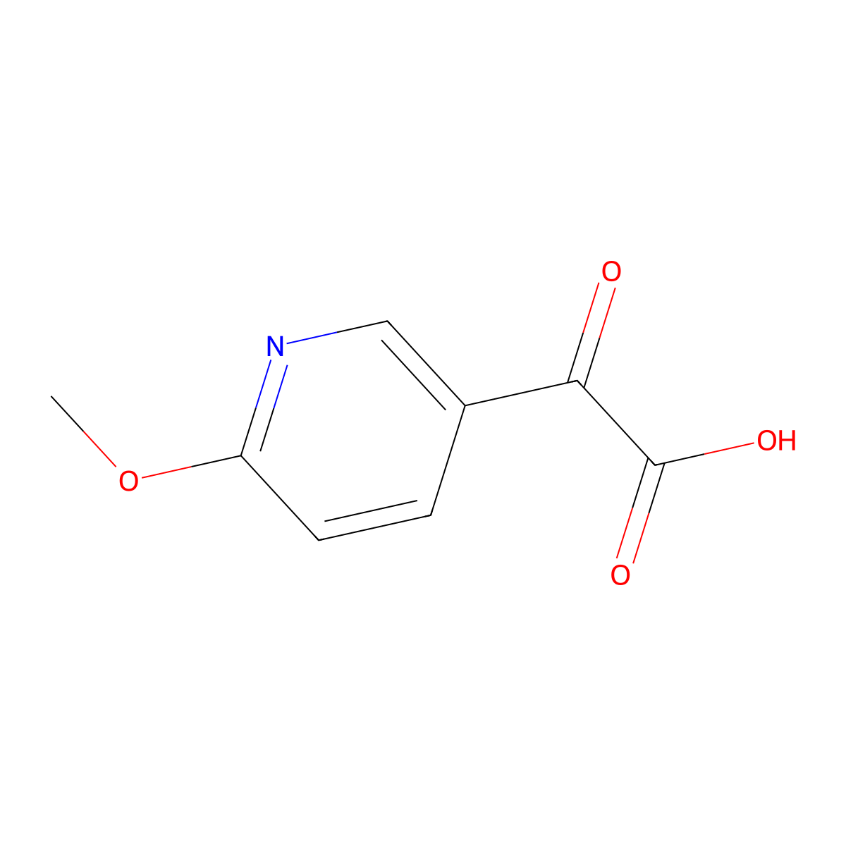 2-(6-Methoxypyridin-3-yl)-2-oxoacetic acid molecular structure, CAS 2021762-71-8