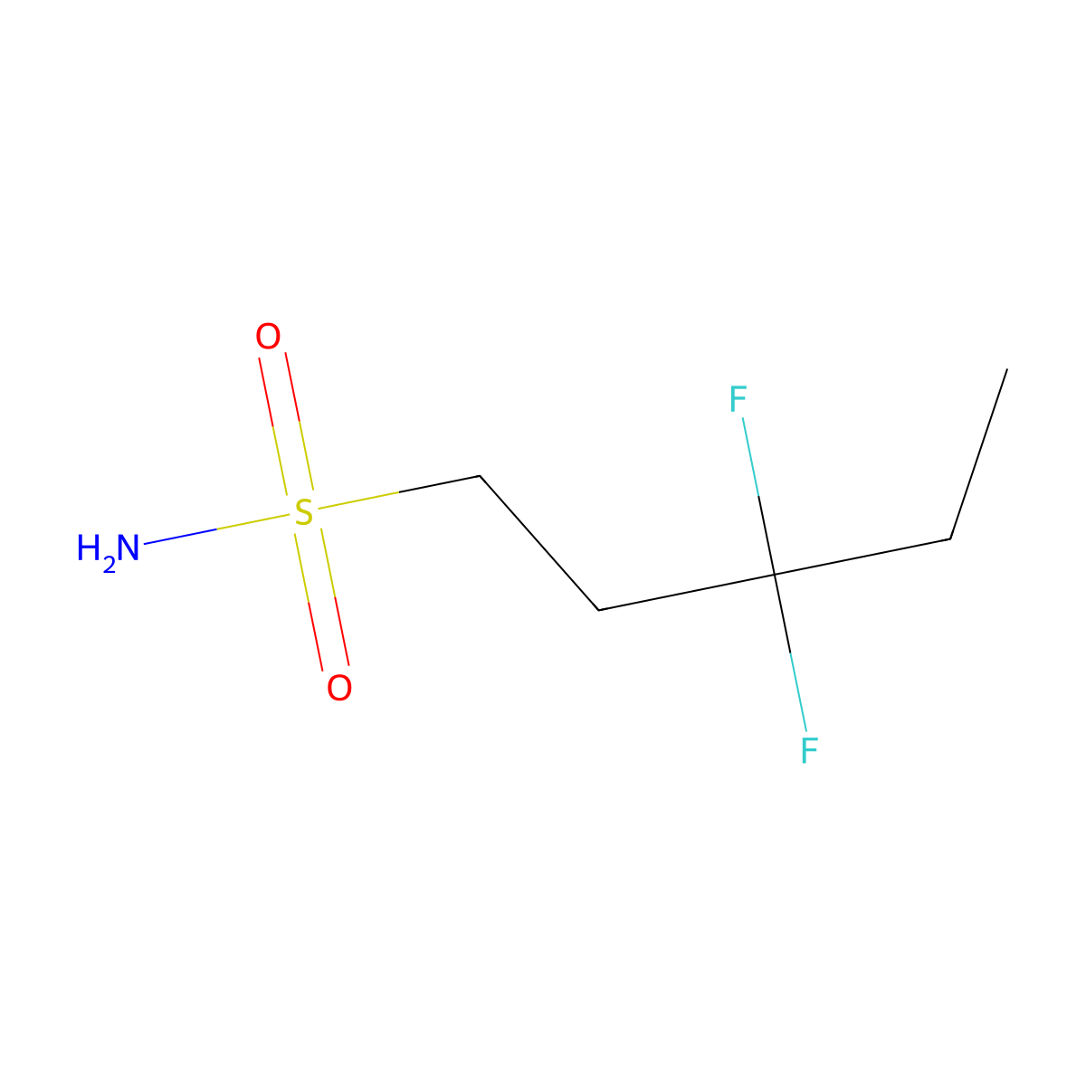 3,3-Difluoropentane-1-sulfonamide molecular structure, CAS 2021849-12-5
