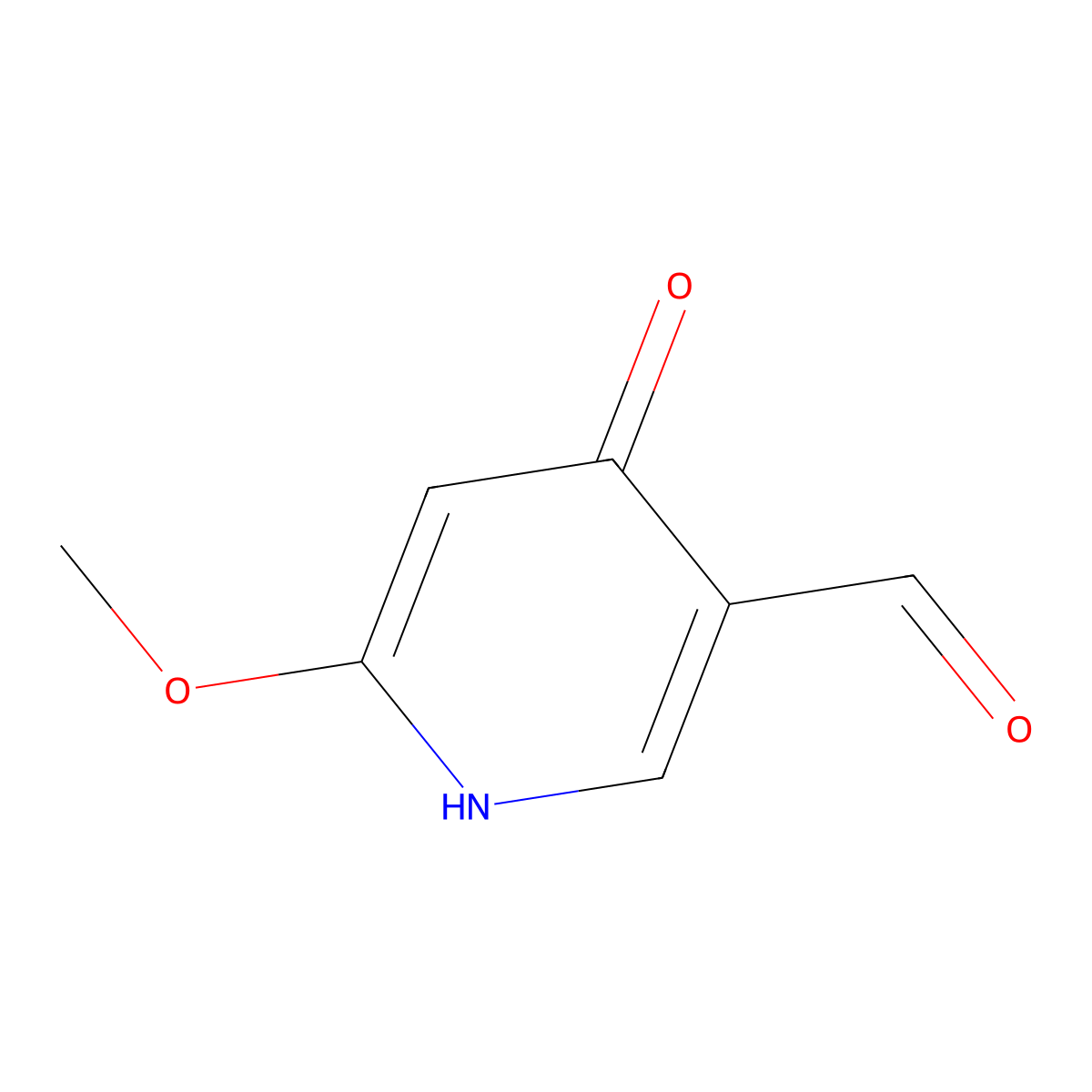 3-Pyridinecarboxaldehyde, 4-hydroxy-6-methoxy- molecular structure, CAS 202186-19-4
