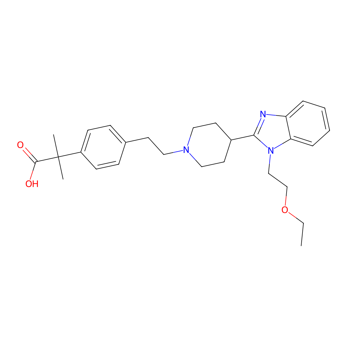 Bilastine molecular structure, CAS 202189-78-4