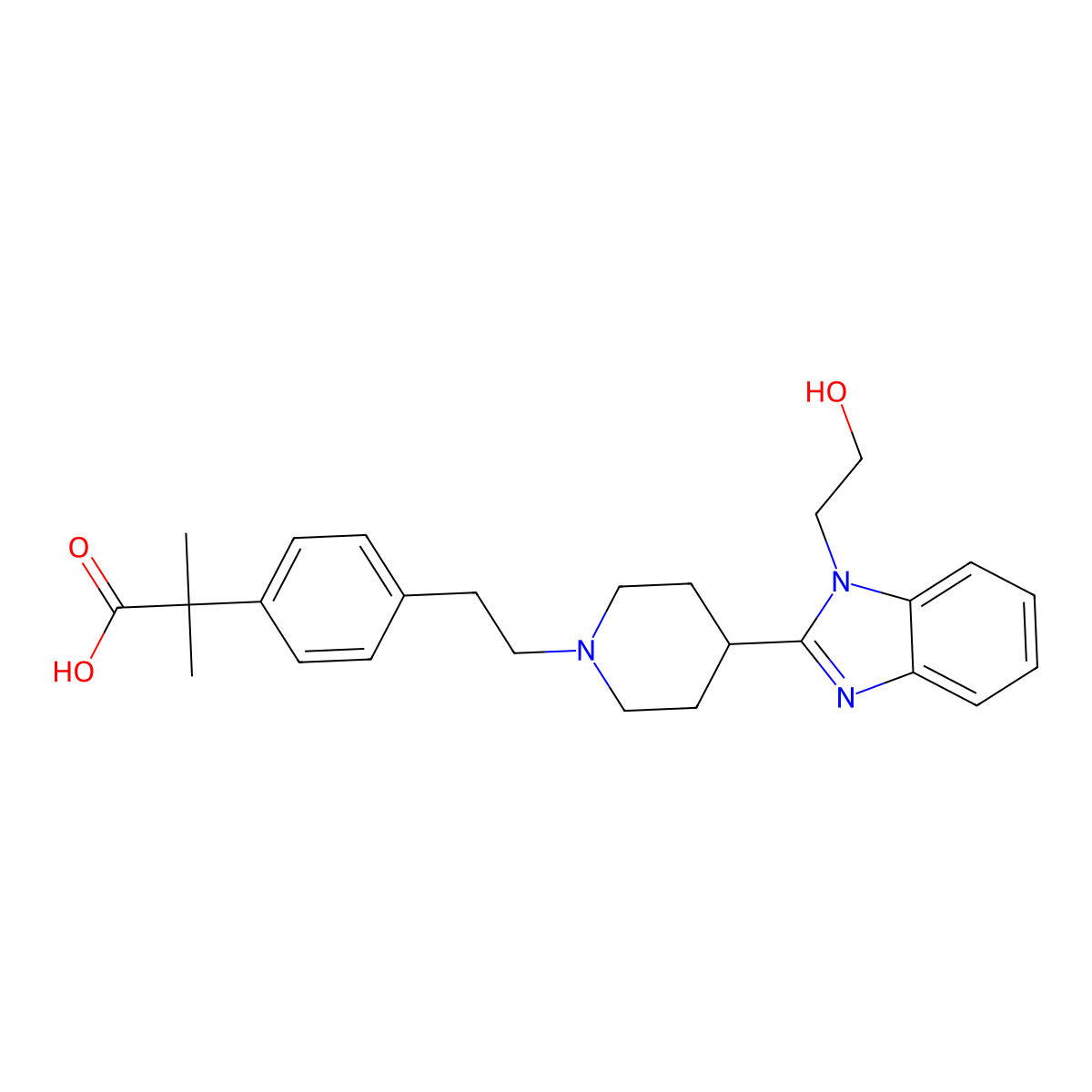 Bilastine Impurity 3 molecular structure, CAS 202189-83-1