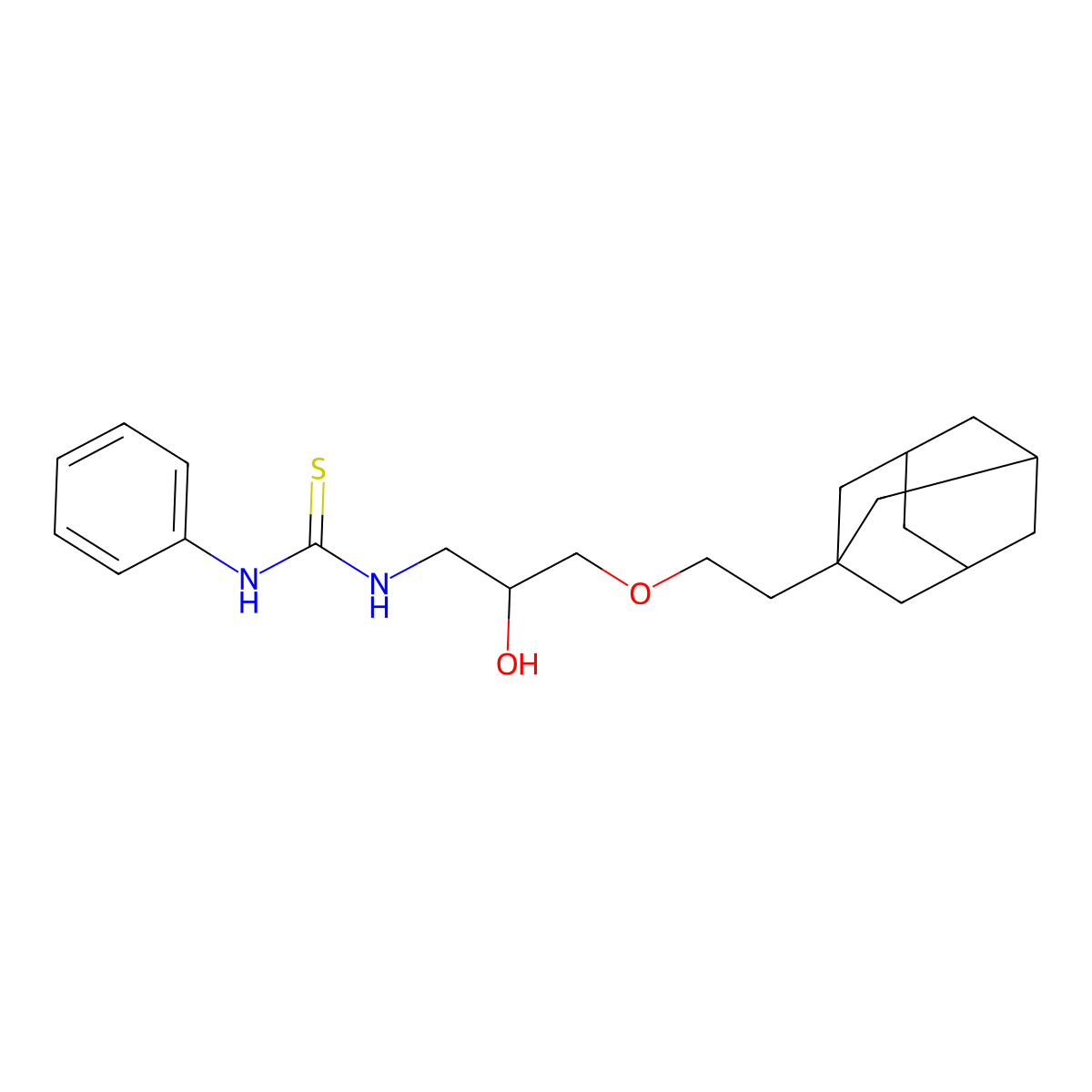 1-[3-[2-(1-Adamantyl)ethoxy]-2-hydroxypropyl]-3-phenylthiourea molecular structure, CAS 202191-07-9