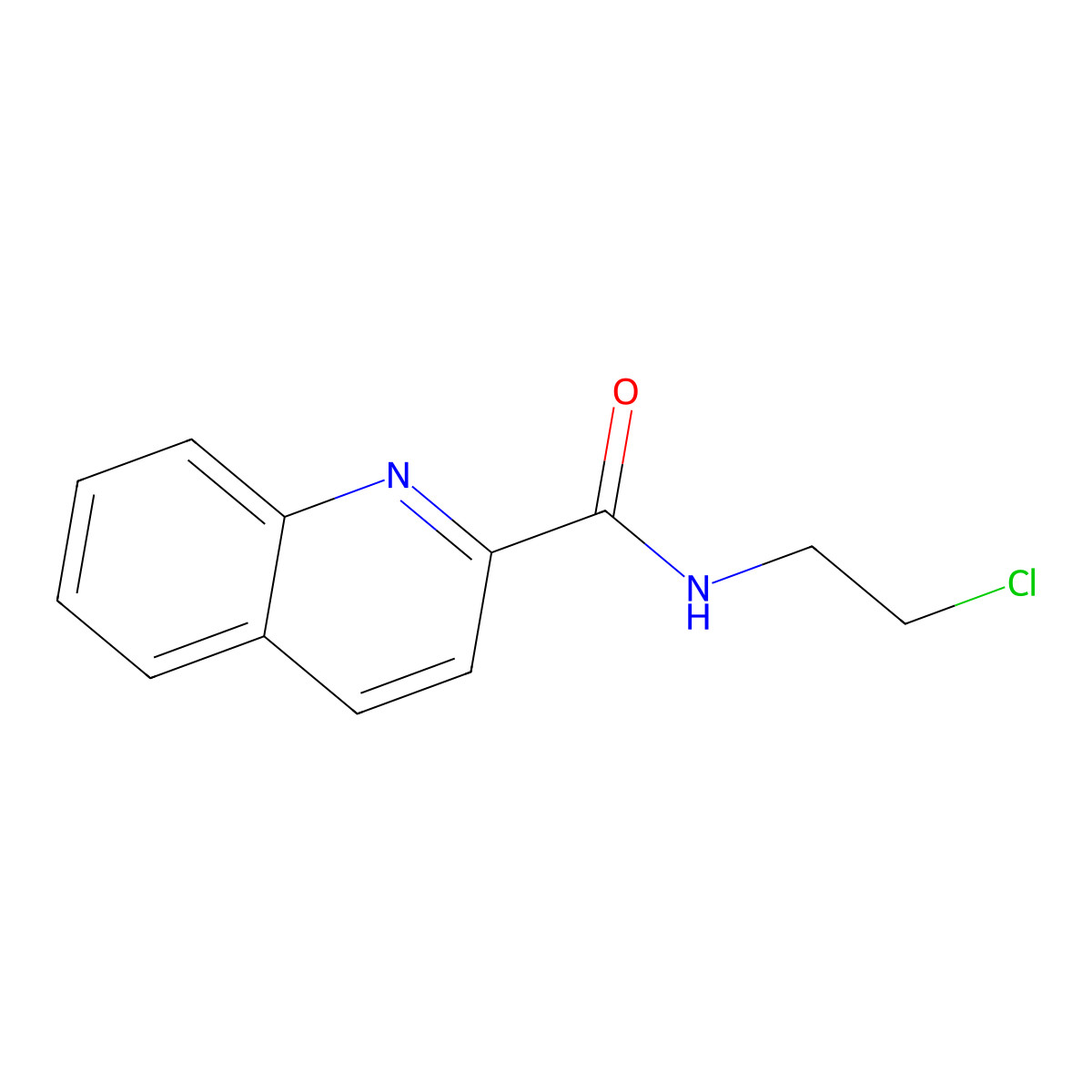 N-(2-Chloroethyl)-2-quinolinecarboxamide molecular structure, CAS 202191-13-7