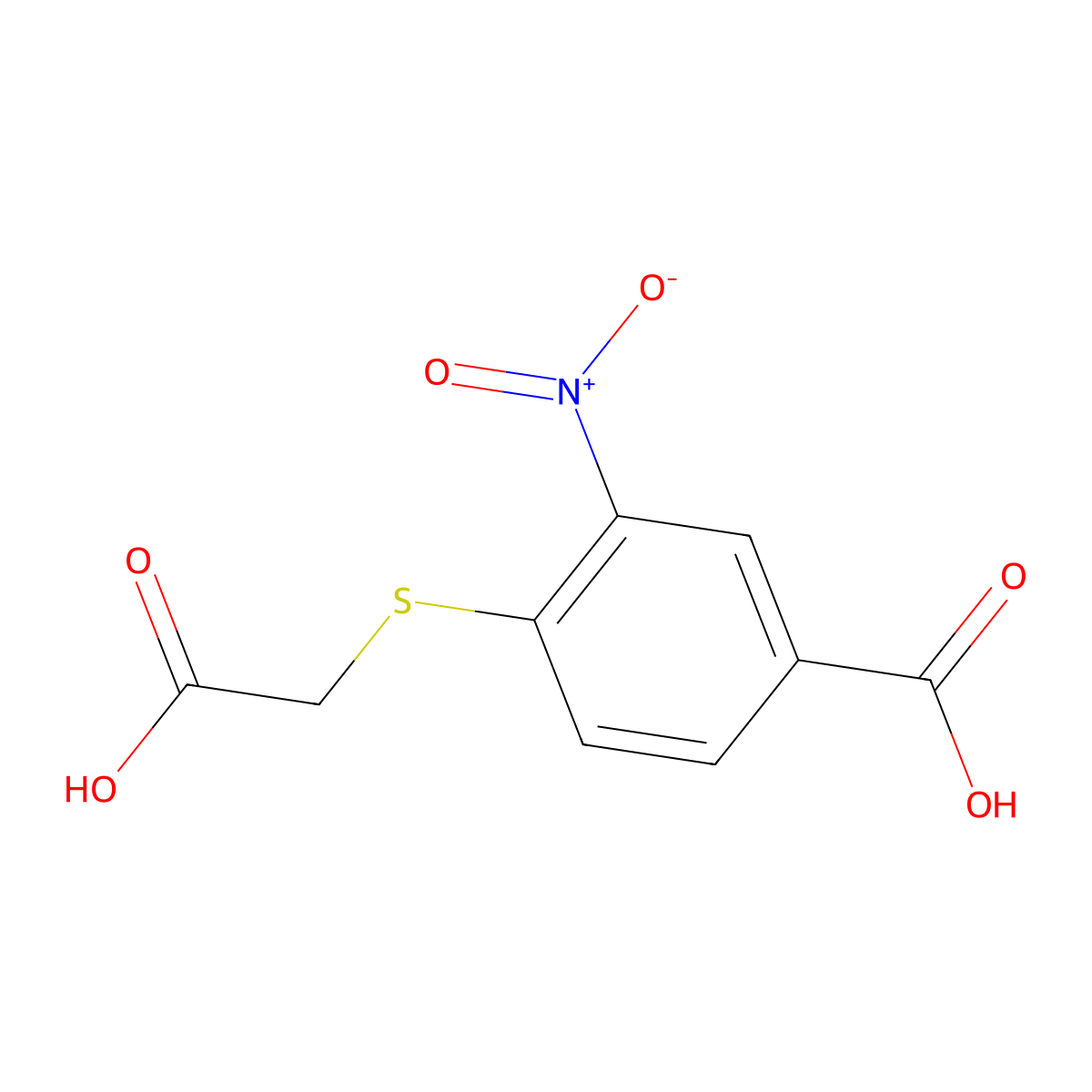 4-[(Carboxymethyl)sulfanyl]-3-nitrobenzoic acid molecular structure, CAS 202191-24-0
