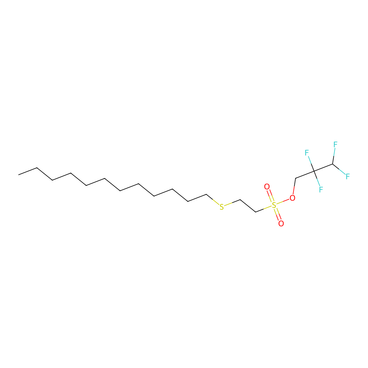 2,2,3,3-Tetrafluoropropyl 2-(dodecylsulfanyl)ethanesulfonate molecular structure, CAS 202191-31-9