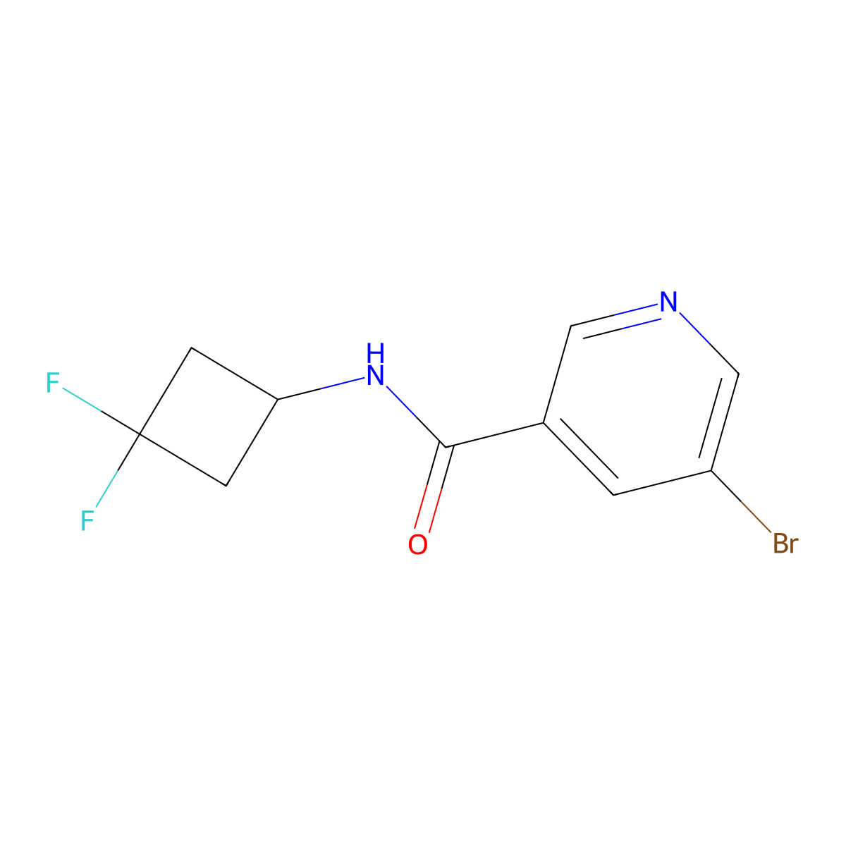 5-Bromo-N-(3,3-difluorocyclobutyl)nicotinamide molecular structure, CAS 2021927-50-2