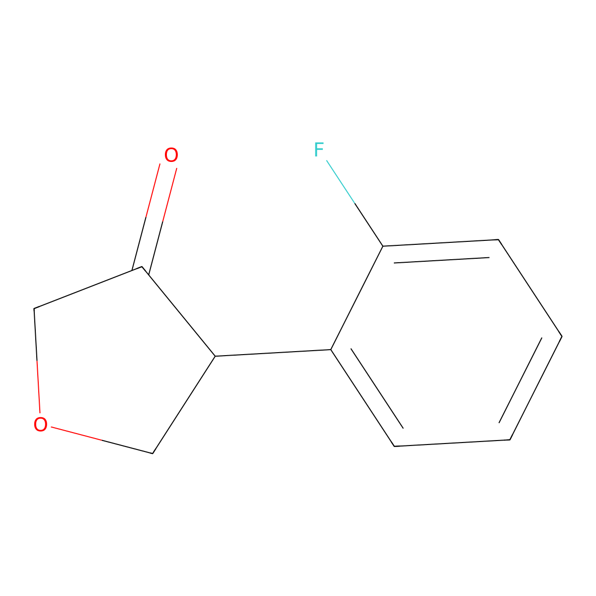 4-(2-Fluorophenyl)oxolan-3-one molecular structure, CAS 2021943-81-5
