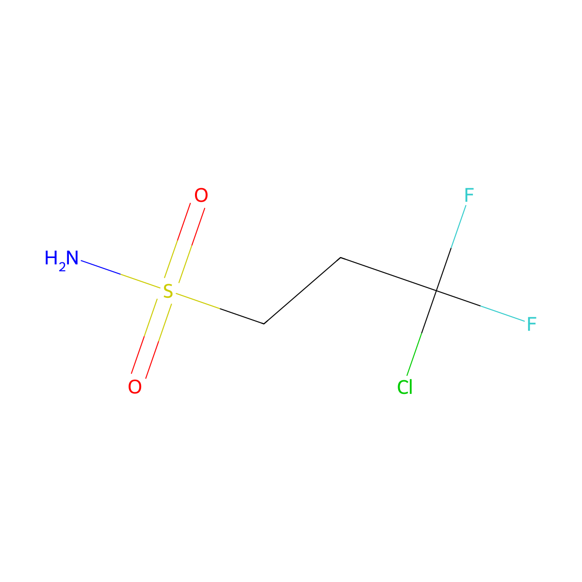 3-Chloro-3,3-difluoropropane-1-sulfonamide molecular structure, CAS 2021963-41-5