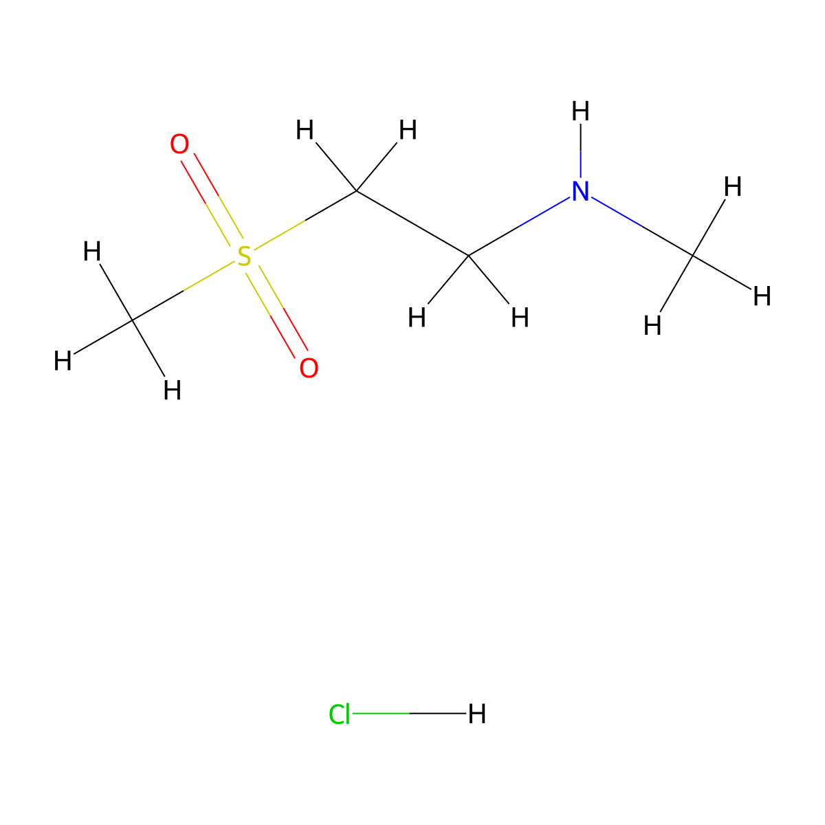 n-Methyl-2-(methylsulfonyl)-ethanamine hcl molecular structure, CAS 202197-60-2