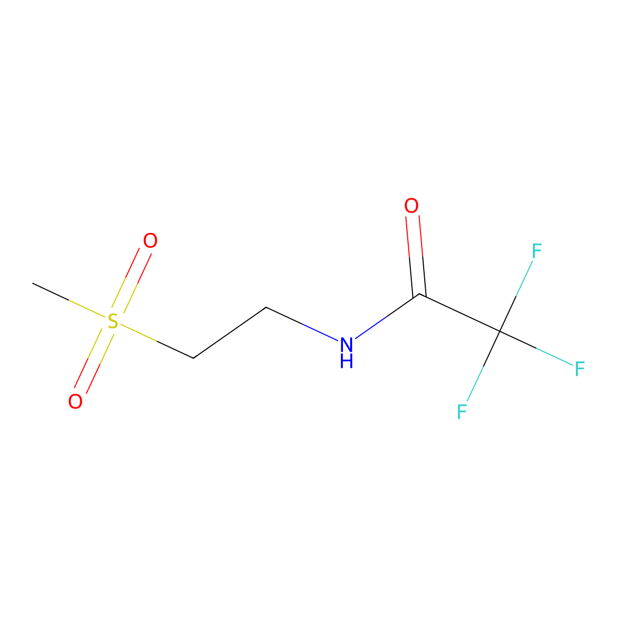 2,2,2-trifluoro-N-(2-methanesulfonylethyl)acetamide molecular structure, CAS 202197-68-0