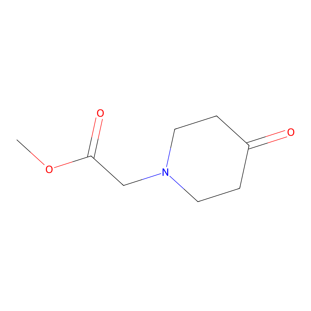 Methyl 2-(4-oxopiperidin-1-yl)acetate molecular structure, CAS 202197-70-4