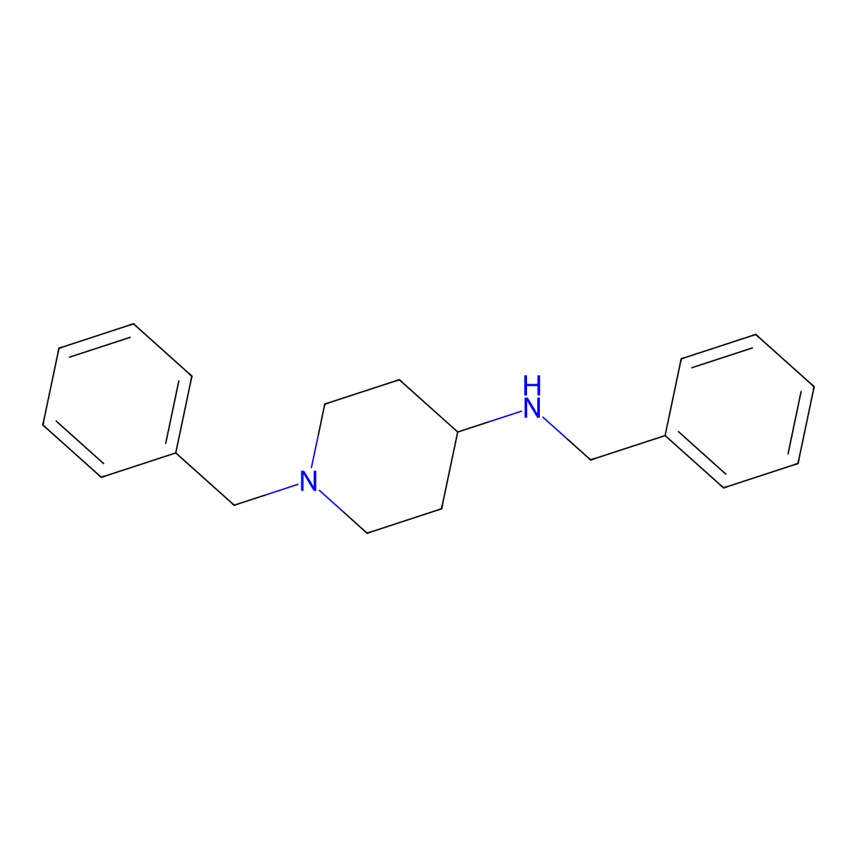 N,1-Dibenzylpiperidin-4-amine molecular structure, CAS 202198-91-2