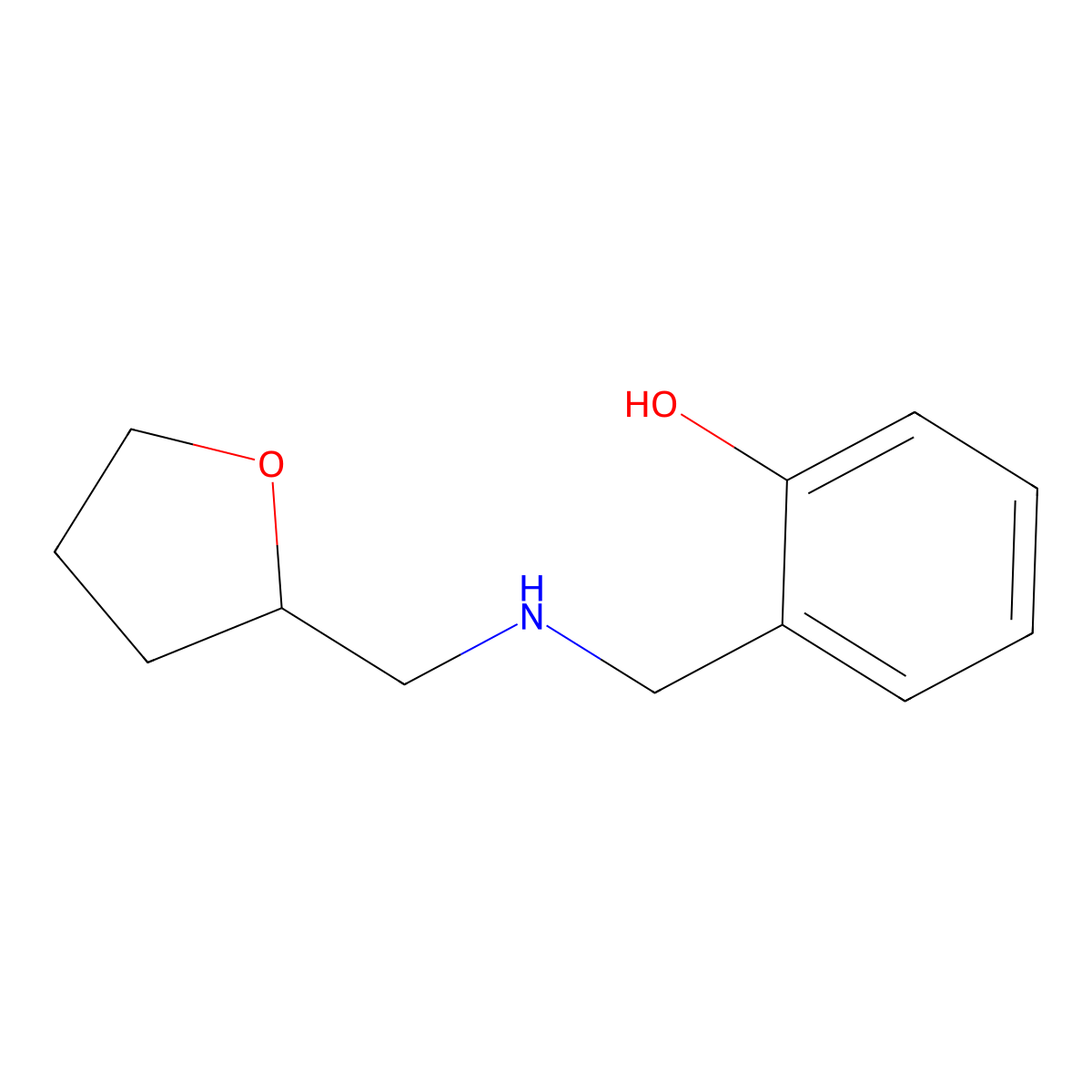 2-{[(Tetrahydro-furan-2-ylmethyl)-amino]-methyl}-phenol molecular structure, CAS 202198-95-6