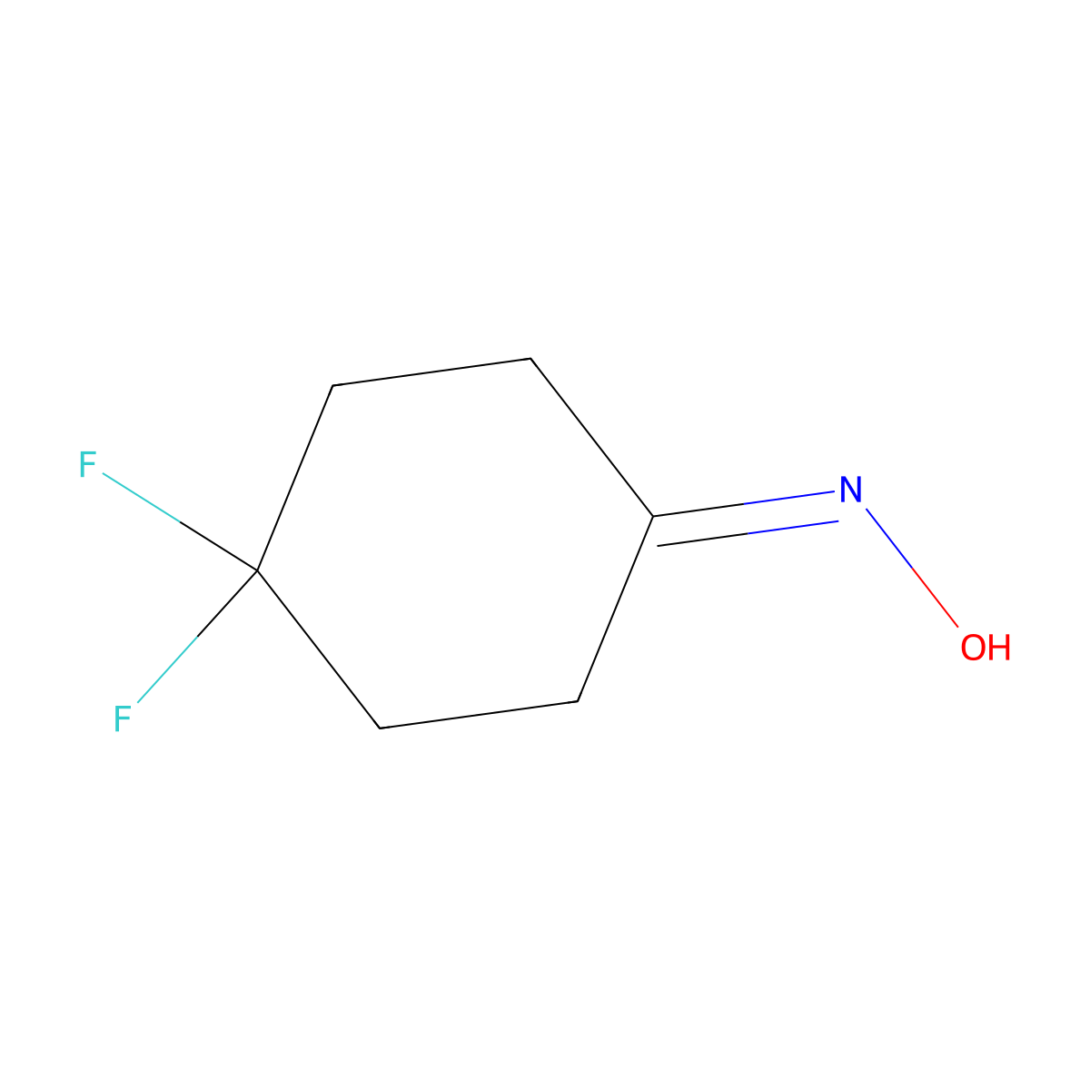 N-(4,4-difluorocyclohexylidene)hydroxylamine molecular structure, CAS 2021983-28-6