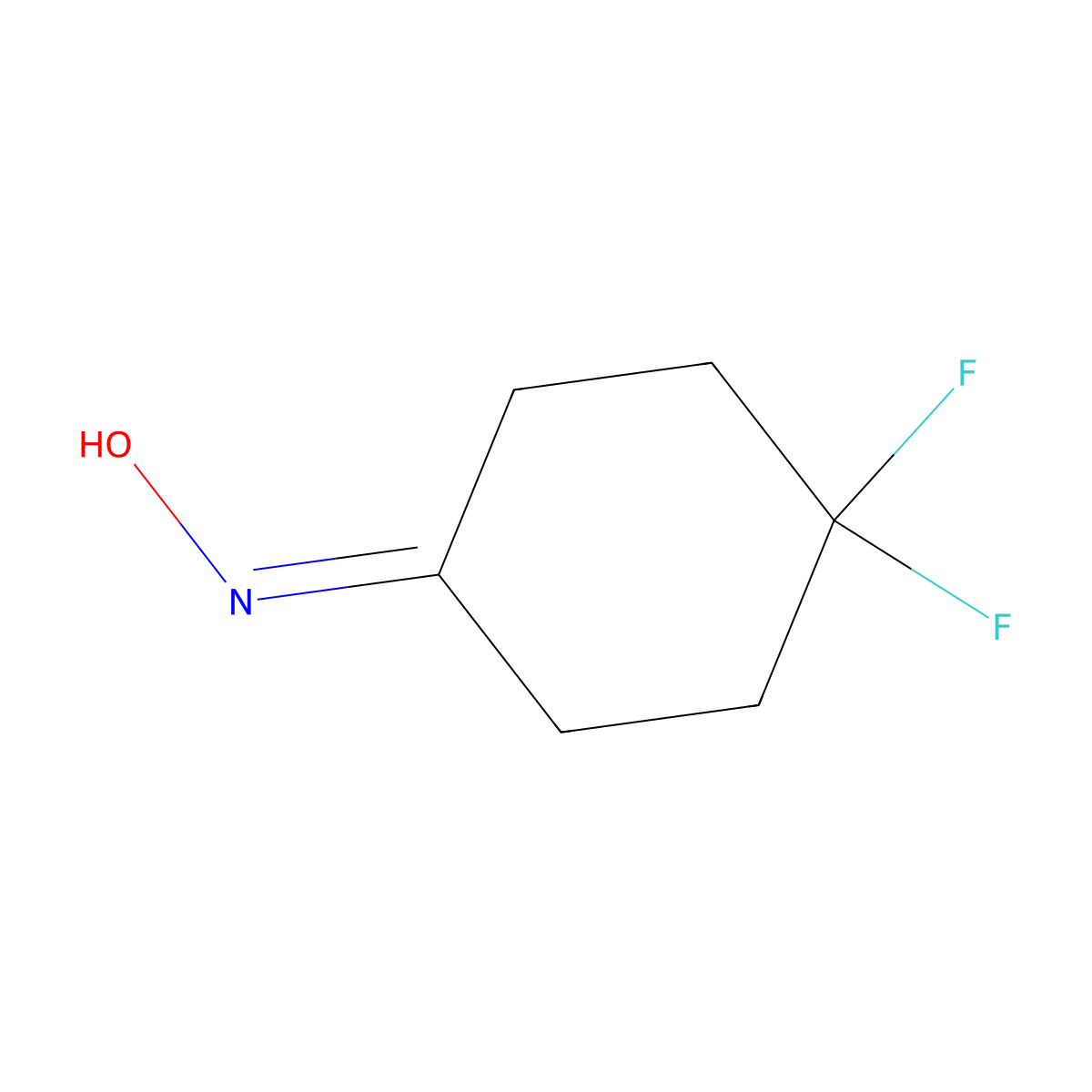 N-(4,4-difluorocyclohexylidene)hydroxylamine molecular structure, CAS 2021983-28-6