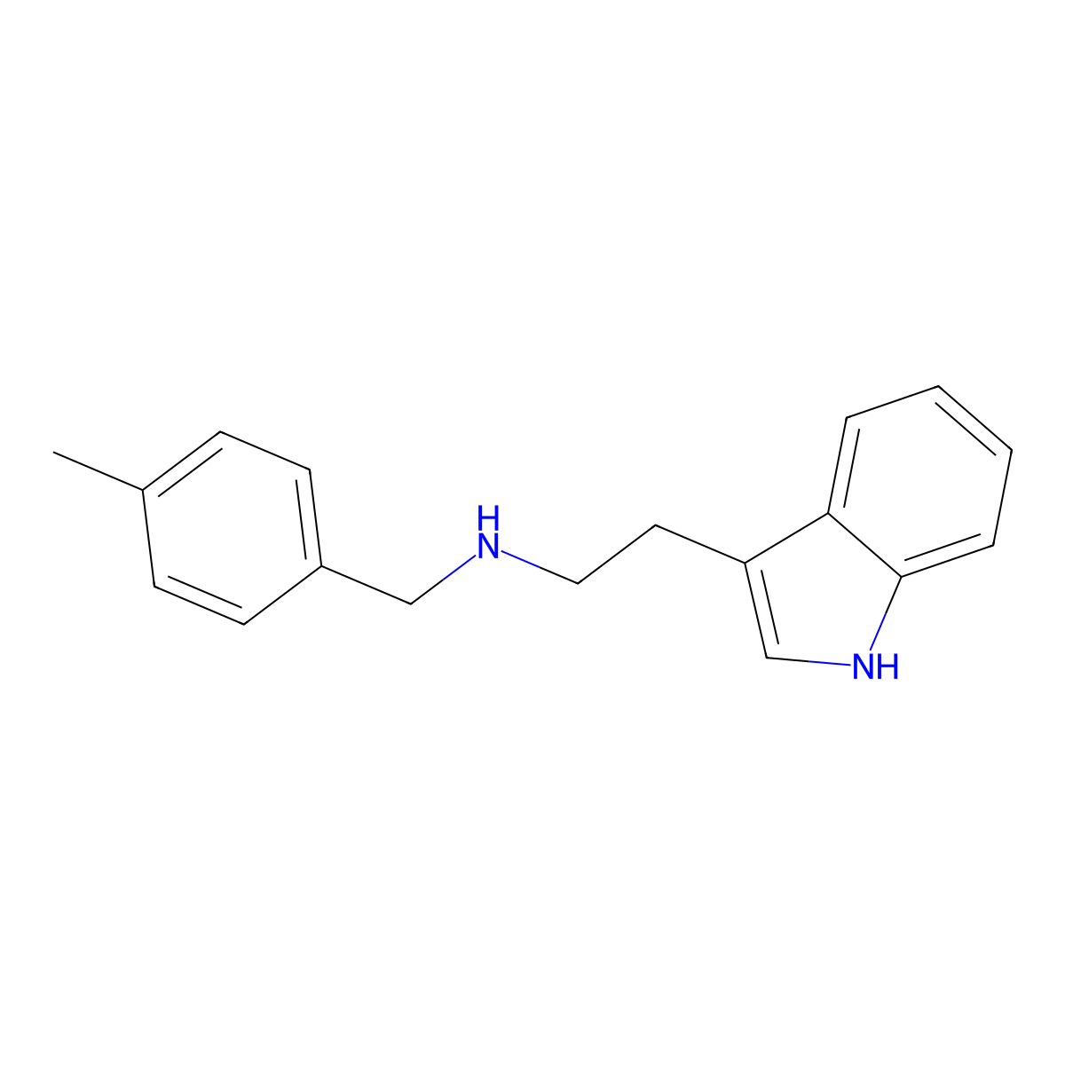 2-(1H-indol-3-yl)-N-(4-methylbenzyl)ethanamine molecular structure, CAS 202199-04-0