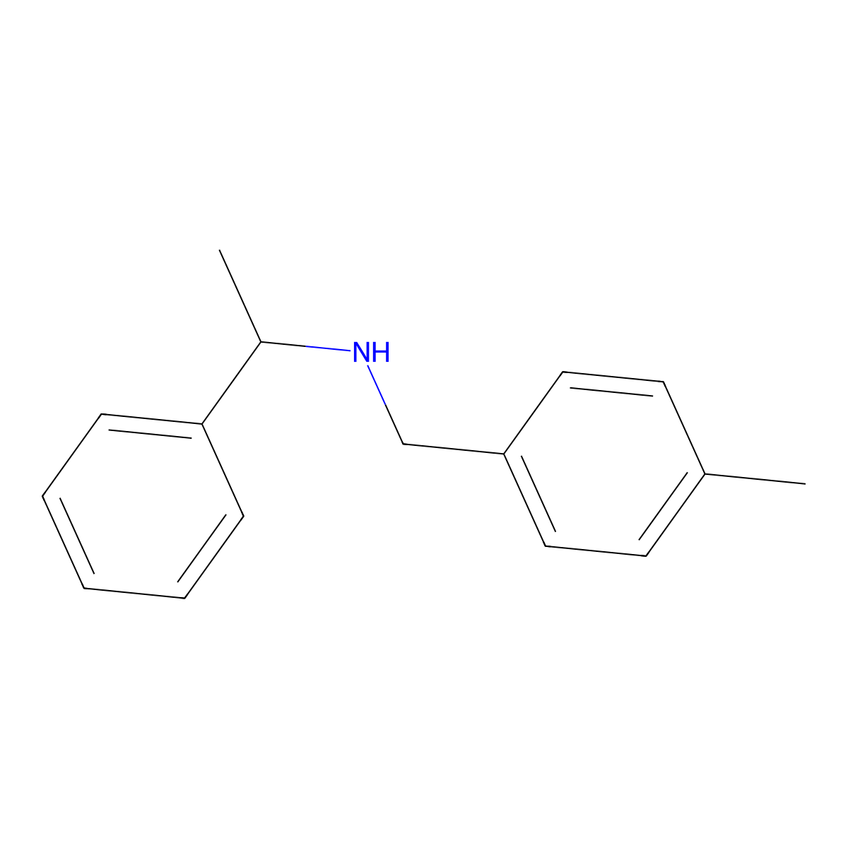 (4-Methylbenzyl)(1-phenylethyl)amine molecular structure, CAS 202199-08-4