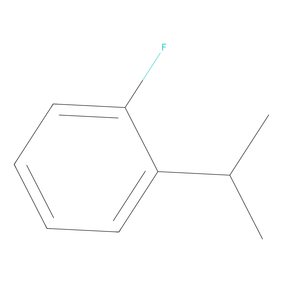 2-Isopropylfluorobenzene molecular structure, CAS 2022-67-5