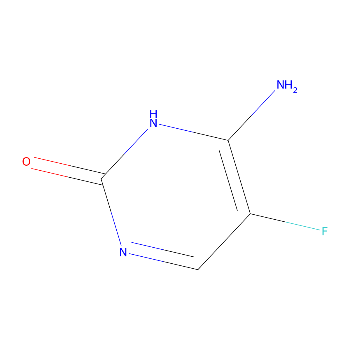 Flucytosine molecular structure, CAS 2022-85-7