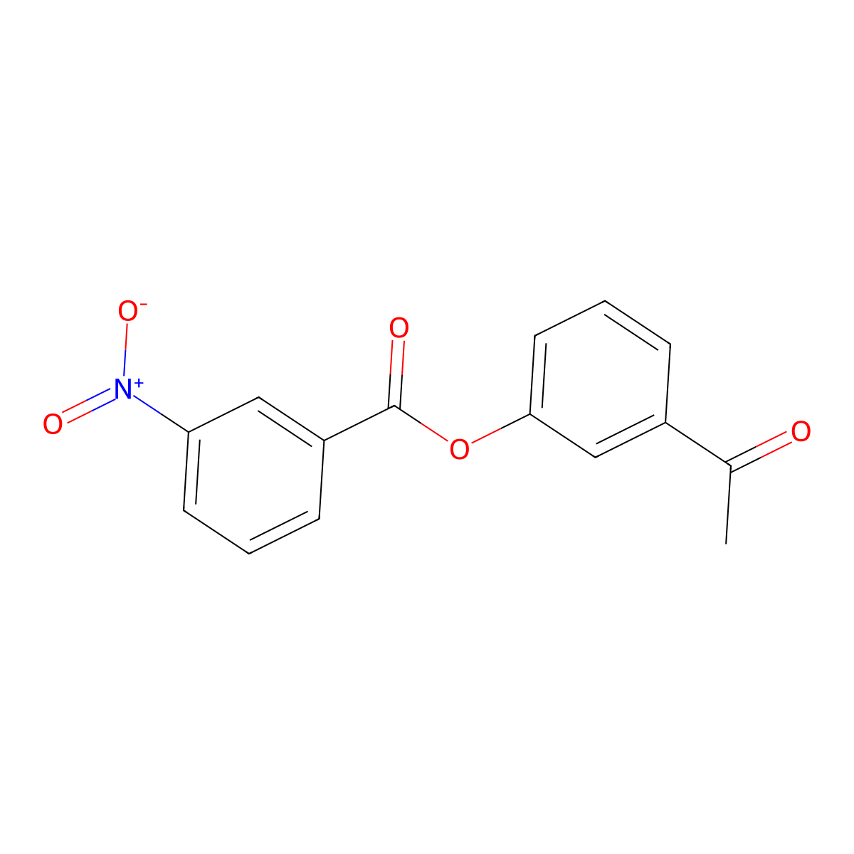 3-Acetylphenyl 3-nitrobenzoate molecular structure, CAS 202202-35-5
