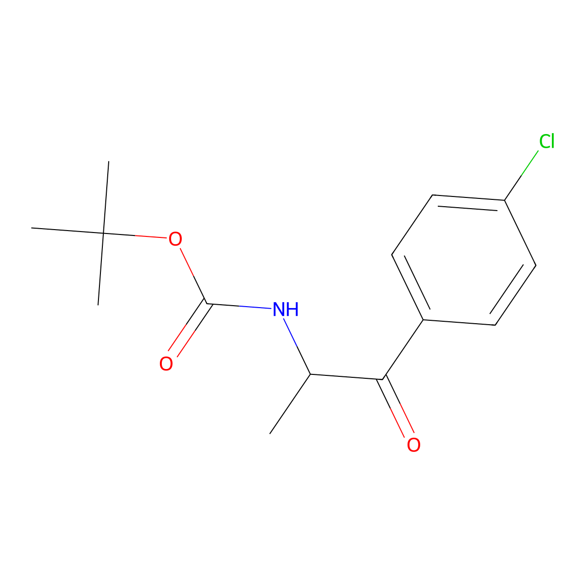 tert-butyl N-[1-(4-chlorophenyl)-1-oxopropan-2-yl]carbamate molecular structure, CAS 2022031-02-1
