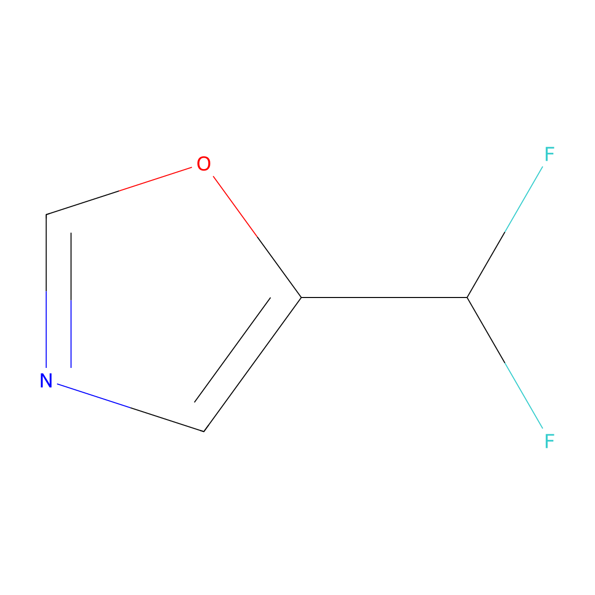 5-(Difluoromethyl)oxazole molecular structure, CAS 2022038-33-9