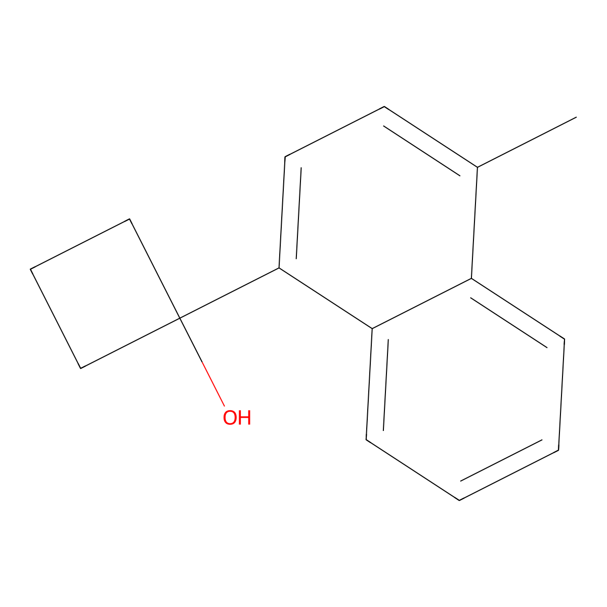 1-(4-Methylnaphthalen-1-yl)cyclobutanol molecular structure, CAS 2022068-26-2
