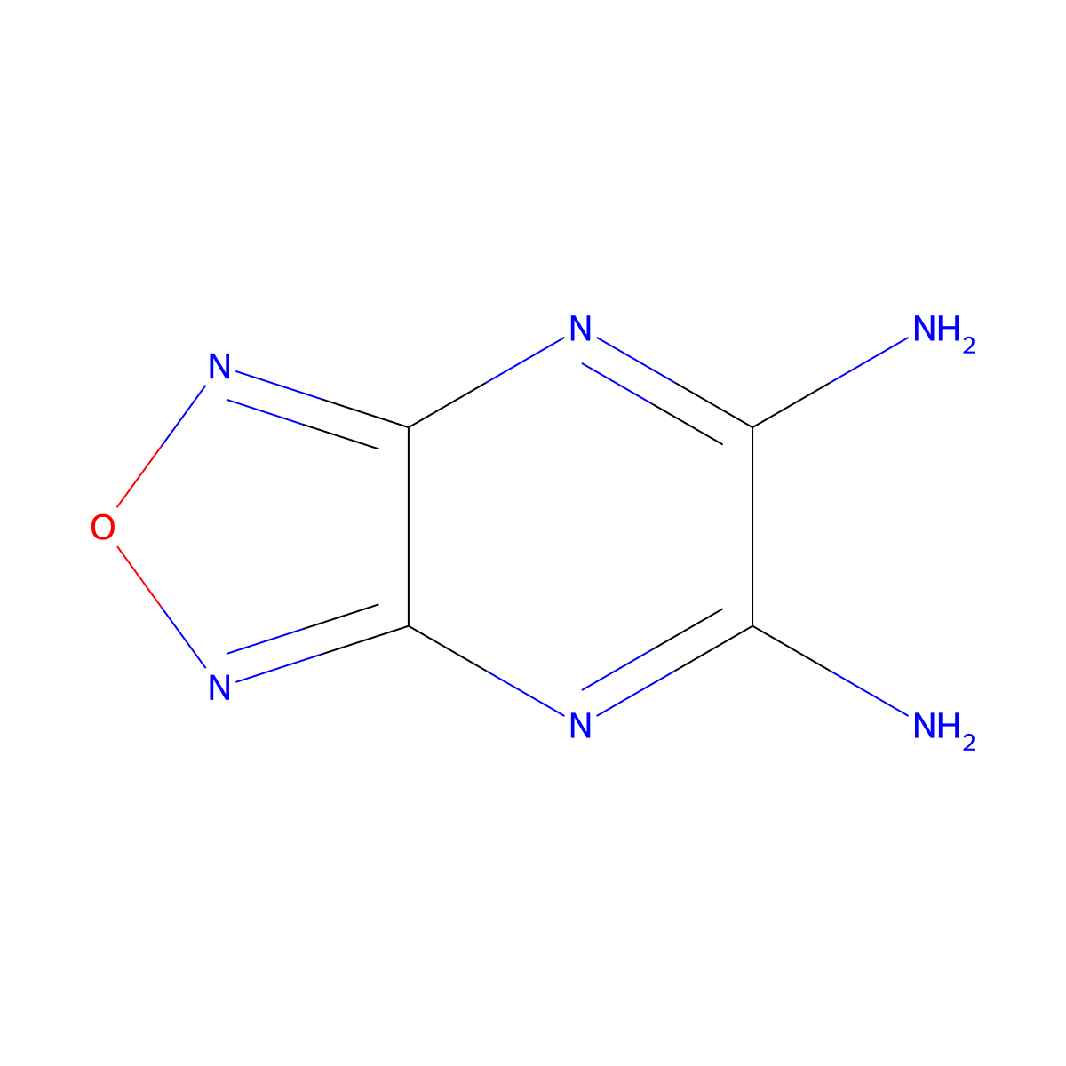 [1,2,5]Oxadiazolo[3,4-b]pyrazine-5,6-diamine molecular structure, CAS 202207-24-7