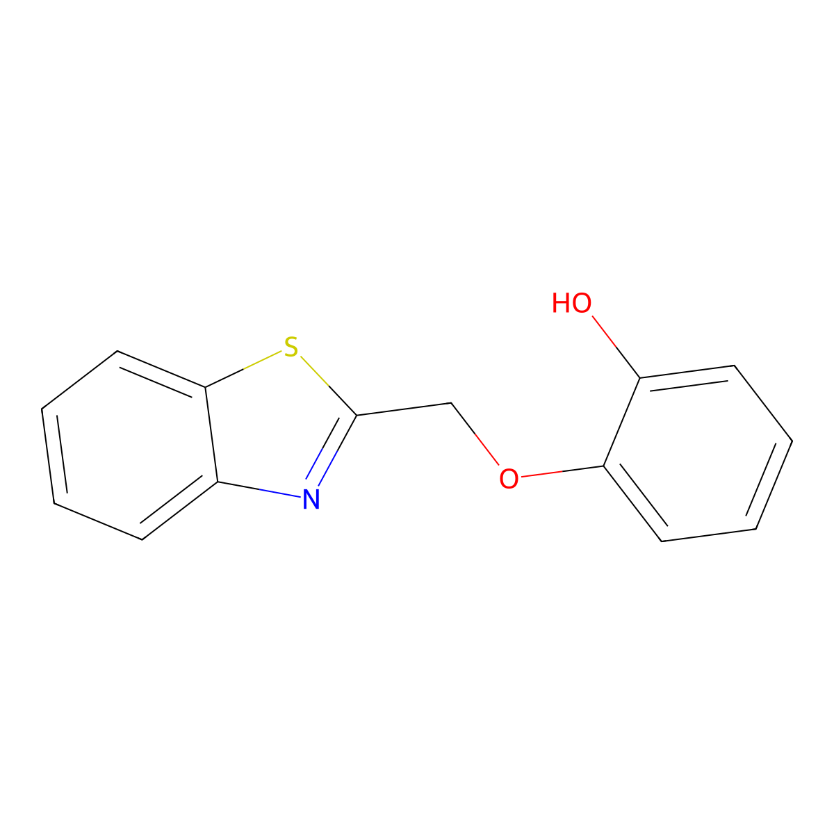 2-(1,3-Benzothiazol-2-ylmethoxy)phenol molecular structure, CAS 202207-36-1