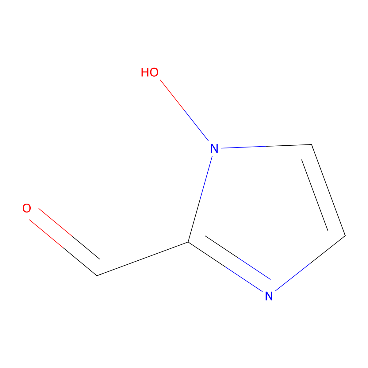 1-hydroxy-1H-imidazole-2-carbaldehyde molecular structure, CAS 202212-00-8
