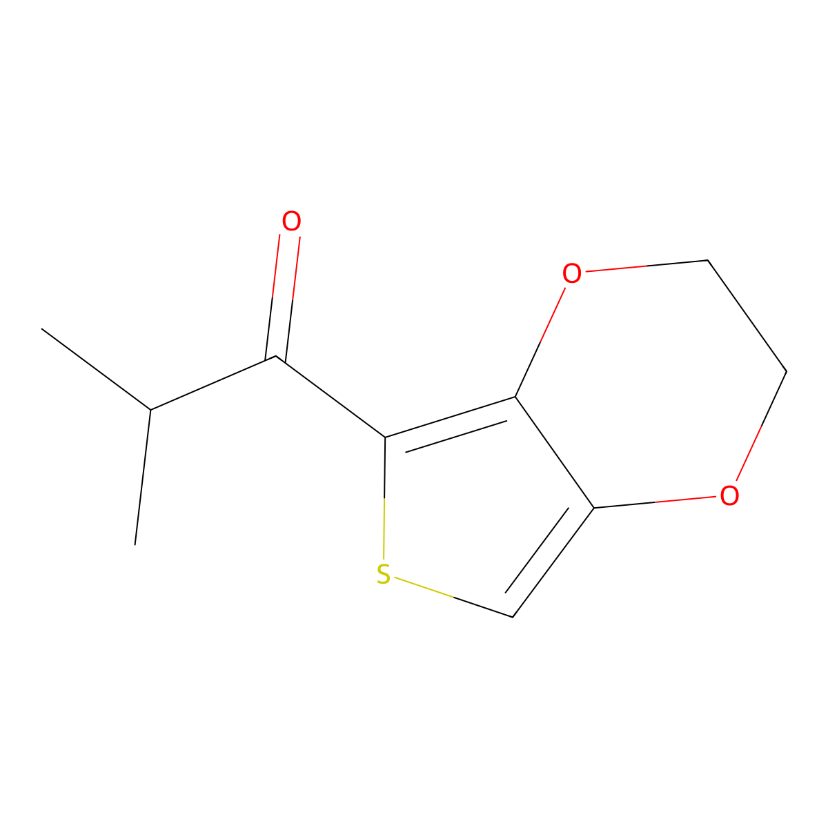 1-(2,3-Dihydrothieno[3,4-b]-1,4-dioxin-5-yl)-2-methyl-1-propanone molecular structure, CAS 2022122-27-4